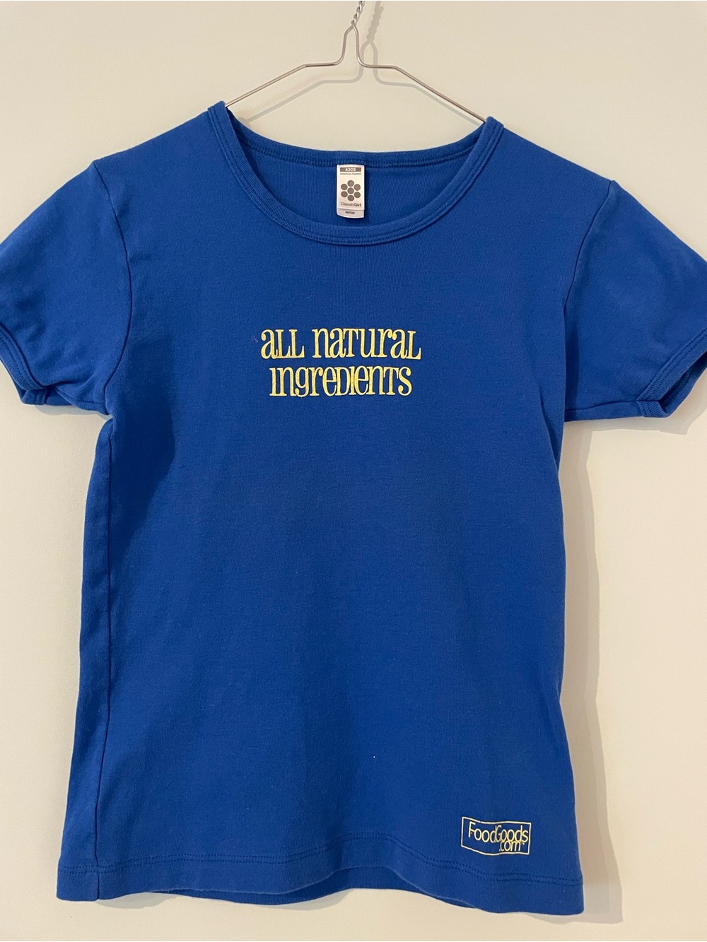 Food Goods Co. Women's All Natural Ingredients Blue Tee
